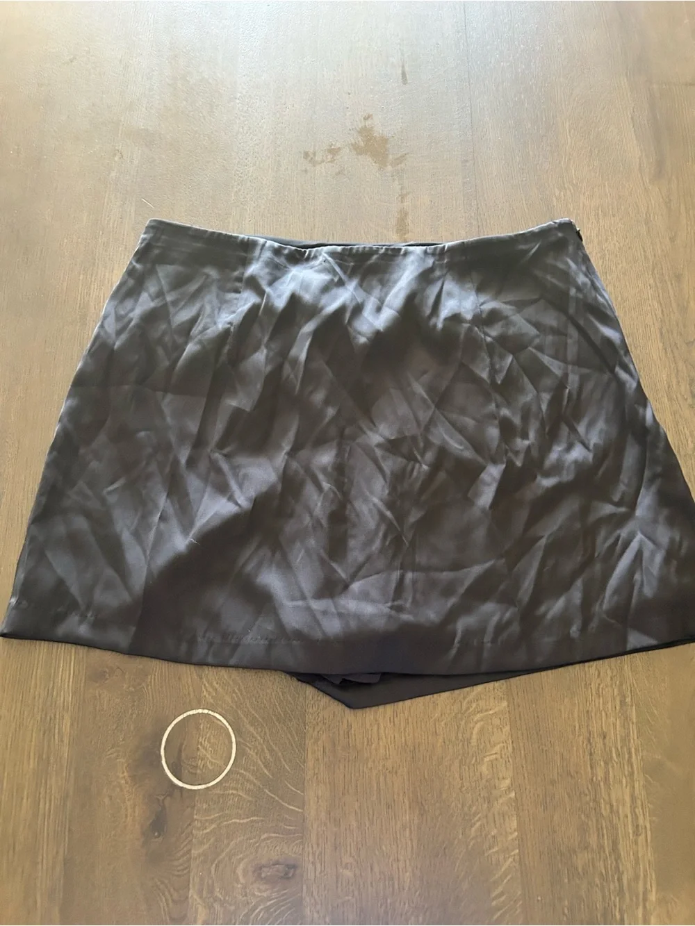Abercrombie & Fitch NWT black silky mini skirt skirt faux wrap